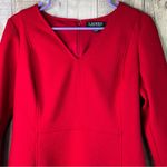 Lauren Ralph Lauren Size 10 Petite Red 3/4 Sleeve V Photo 3