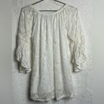 LIldy Full Lace Tunic Elegant ivory Lace Blouse size S White Photo 4