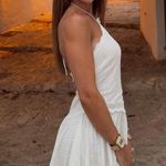 ZARA  White Halter lace crochet cotton mini Dress summer vacation casual  Photo 2