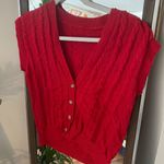 Vintage Red Sweater Vest Size M Photo 0