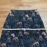 Ann Taylor  Floral A Line Skirt Copper Metallic Navy Blue Pink Womens Size 2 NEW Photo 6