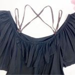 Pitusa Summer Nights Off Shoulder Strappy Mini Dress Swim Cover Black Multi Photo 12