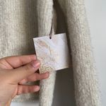 Happily Grey Cream Gold Sparkle Knit Scoop Neck Balletcore Boho Sweater XL Photo 4