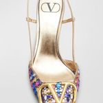 Valentino Garavani VLogo Multi Woven Slingback Pumps Photo 7