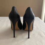 Giuseppe Zanotti Leather Pumps Heels Black Stiletto size 39 US 9 Classic NWOB Photo 2