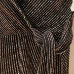 Altar'd State NWT Altar’d State Black Gold Silver Metallic Shimmer Dress Faux Wrap M Photo 5