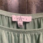 Fever Mint Green Flowy Off Shoulder Top W Eyelet Embroidery Blouse Shirt Large Photo 2