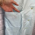 Vintage Figurfit Womens Housecoat Robe Blue Short Sleeve Size M Button Pocket Size M Photo 1