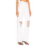 Dr. Denim Echo Wide Leg Jeans in White Ripped 25/32 New Womens Denim Pants Photo 2