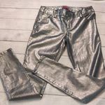 Alice + Olivia  silver metallic coated jeans size 6 Photo 0