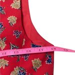 Liz Claiborne 90s Vintage Floral Red Vest Silky 8 Petite Photo 6