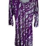 Missing Polynesia Women's Hawaiian Tribal Stretch Fit Flare Midi Dress L/XL Gray Size L Photo 0
