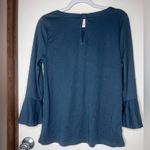 Loft  Bell Sleeve Top - Dark Green Blue - Size M Photo 2