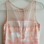 AQUA Peach Lace Floral Mesh Belted Party Dress, Tulle Cocktail Dress, Size 10 Photo 14