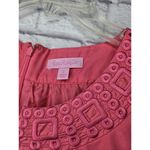 Lilly Pulitzer 100% silk pink embroidered Kathleen shift dress preppy Small. Photo 2
