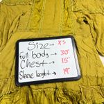 Free People One Mustard Yellow Ruffle Tiered Mini Dress XS Boho Festival Photo 10