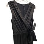 Bebe NYE Disco  Sequined Sleeveless Wrap Jumpsuit Wide Leg Evening Formal M NWT Photo 8