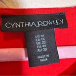 Cynthia Steffe Cynthia Rowley Red Gold Floral Boho Blouse Womens 1X Fall Peasant Flowy Shirt Photo 8