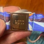 Orange and Blue Triangle Bikini Top with Geometric Pattern Size M Photo 2