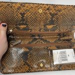 Michael Kors genuine leather wallet clutch honey brown Photo 5
