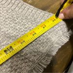 Banana Republic  XL Knit Scarf Striped Marl Gray Fringe Blanket Photo 5