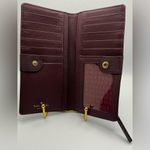 Kate Spade A Very Rare HTF Burgundy Leather New York Snap Wallet Photo 2