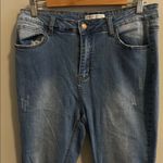 Encore jeans Distressed Medium Wash Frayed Hem Women's Jeans Photo 2