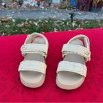 A New Day Tilly Raffia Platform Footbed Sandals - Tan size 11 Photo 1