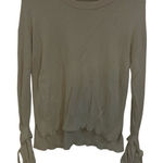 Madewell  small cream long sleeve ties at sleeve crew neck cotton blend Photo 0