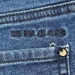 DKNY Jean Shorts Sz 14 Dark Wash Cutoffs Stretch Denim Jorts Beachy Coastal Photo 5