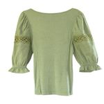Free People  Something Special with sage green puff sleeves Photo 4