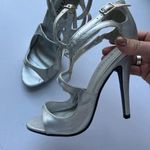 Venus Silver High-Heeled Sandals Size 8M Photo 0