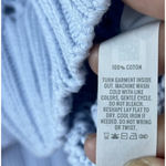 Aerie Offline by Cropped Open-Knit Blue V-Neck Sweater Long Sleeve Lounge Layer Photo 5