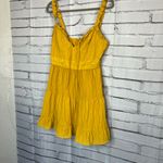 Forever 21  Yellow Sleeveless Mini Summer Dress L Zip Closure Trendy Sunshine Y2K Photo 7