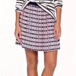 J.Crew silk diamond print navy & pink skate skirt Photo 0