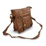 Vegan Leather Messenger Bag Brown Photo 1