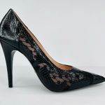 Gucci  Python Embossed Leather & Mesh GG Rhombus Heel Pumps Size EU 39.5 Photo 0