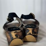 MRKT Harper Suede Cork Platform Sandals 7.5 Black Leopard Y2K Indie Boho Retro Photo 4