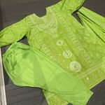 Indian kurta 3pc salwar kameez Embroidery Printed dress size L Color Green New Size L Photo 3