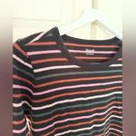Madewell Whisper Cotton Rib-Crewneck Long-Sleeve Tee in Ryley Stripe Size Small Photo 4