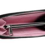 Moschino ππ Space Ship Bear Zip Around Wallet Pink NWT 100% Leather Photo 3