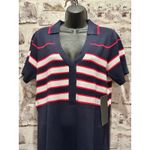 Tuckernuck  Wright Navy White & Red short sleeve v neck Polo Dress size XL NWT Photo 3