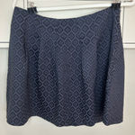 Banana Republic  Indigo Geo Jacquard Pleated Mini Skirt dark blue/purple sz 10 Photo 0