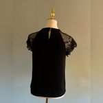 Worthington  Black Keyhole Lace Sleeves Top | Size: S | *Flaw, hole in lace Photo 1