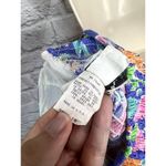 Vintage Gabar One Piece Swimsuit Blue Floral Shorts Size 10/Small Tropical 60s Photo 7