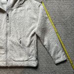 The North Face  Woman's Medium White/Light Heathered Gray‎ Sherpa Jacket Full Zip Photo 6