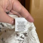 Joie  MATRIKA LACE BACK KNIT Cream Lace Linen Blouse Size Small Photo 7