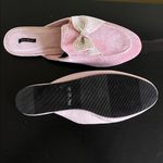 Victoria's Secret Rhinestone Bow Velvet Pink Slide Slipper Photo 8