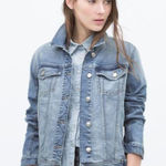 ZARA  Z1975 Faded Distressed Denim‎ Jacket Large Photo 0