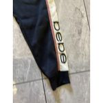 Bebe Sport Color Pop Jogger Womens Large Black White Gold Trim Sweatpants New Photo 1